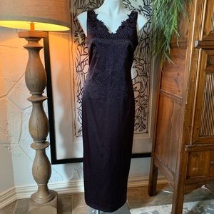 Embroidered Front Evening Dress